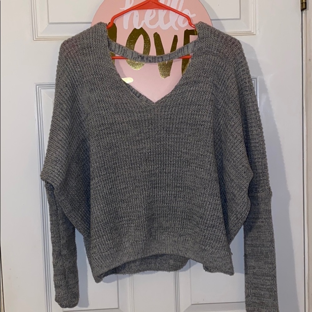 Knitted crop shirt